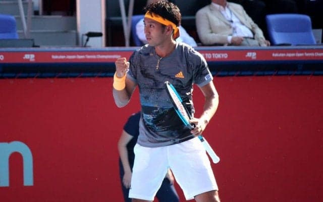 内山靖崇が楽天OPベスト8一番乗り。「心を100％切り替えて」粘りの逆転勝ち