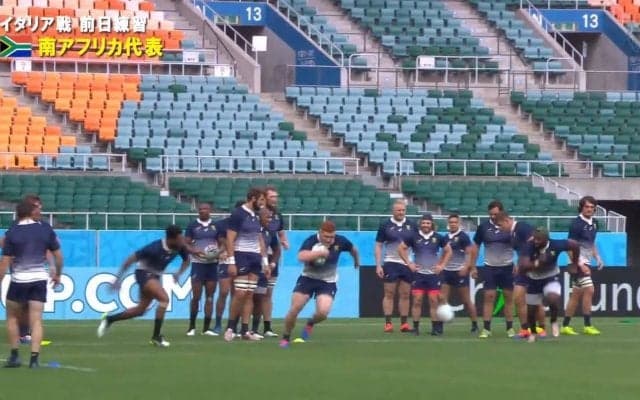 南アフリカがエコパで練習を公開、4日イタリアと対戦