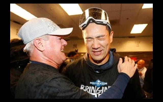 【MLB 地区S】びしょ濡れで目は真っ赤…田中将大が充実の美酒、世界一へ「凄くいい流れ」