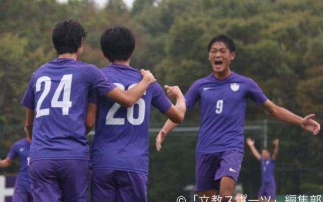 【サッカー部】乱打戦は３−３ドロー決着… 立大の猛虎・佐藤大雅は“嗅覚”生かし２Ｇ「頼ってもらえる存在に」