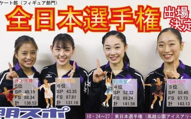 （女子）４人そろって全日本へ！　井上は自身初の全日本出場／東日本選手権
