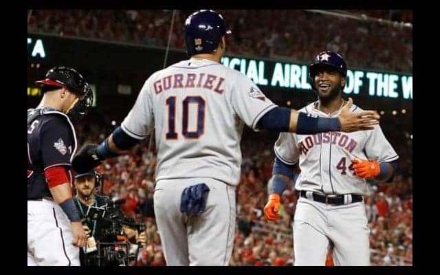 【MLB WS】アストロズ、2回にアルバレスの2ランで先制！　ナ軍はシャーザーの代役右腕が痛打浴びる