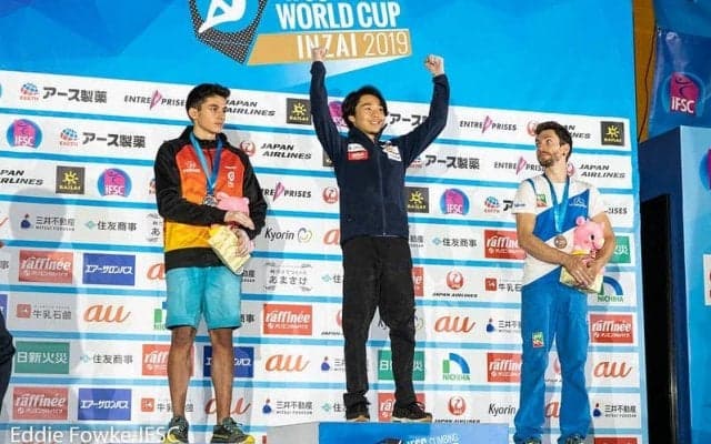 清水裕登がリードW杯で自身初の優勝！「IFSC クライミングワールドカップ 印西 2019」