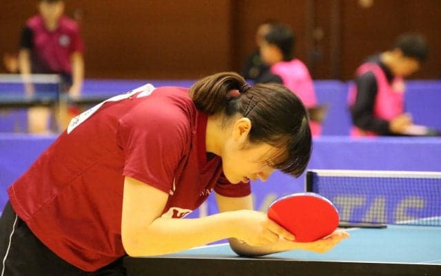 早稲田のエース・笹尾明日香、ダブルスのリベンジ誓い3回戦へ＜卓球・全日本＞