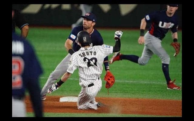 【プレミア12】侍ジャパン、代走周東がまた盗塁決めた！　ファン大歓声も、同点ならず…