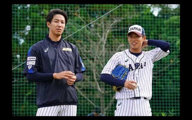 オリ山岡の“日米代表3S”　「憧れ」岸＆同僚ディクソンとの1枚にファン感動「ステキ」