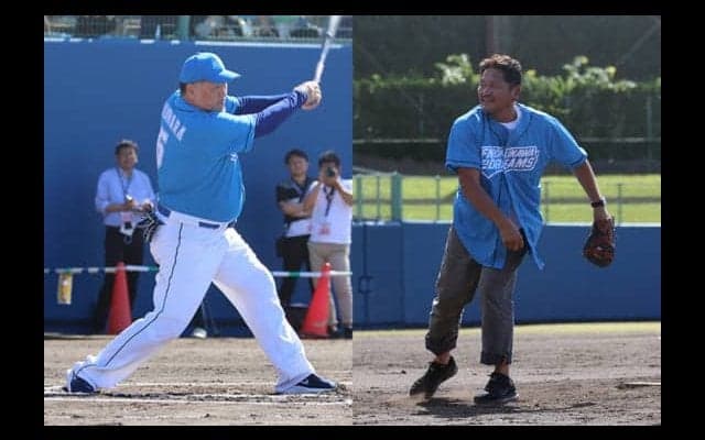 清原和博氏、“ハマの大魔神”撃ち！　盟友・佐々木主浩氏と夢の1打席対決実現