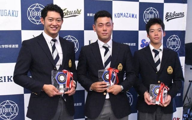 [硬式野球]佐藤都、小峰、松本がベストナインを受賞　それぞれが飛躍を誓い次のステップへ