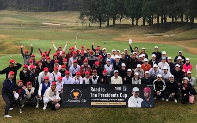 気分はタイガーか松山か！？約100名で「ザ・プレジデンツカップ」をやってみた