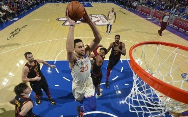 ベン・シモンズが2回目の3ポイントシュートを沈め、キャリアハイの34得点を記録