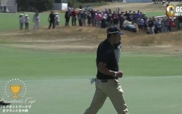 【動画】松山英樹、終盤にロングパットを沈めるなどチームに貢献！