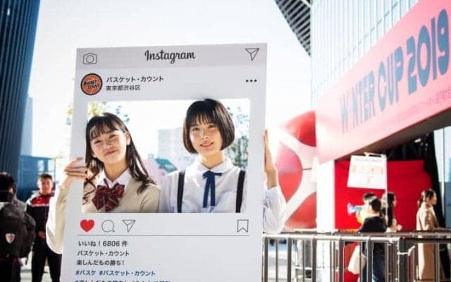 花岡すみれ＆加藤子美月、「バスケット・カウント ウインターカップ応援マネージャー」活動中!!