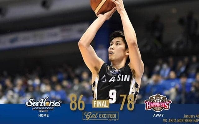 ONE TEAMでバスケ・三河が５連勝！森川は20得点と爆発