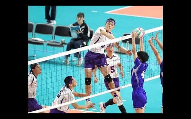 神奈川男子・橘、ストレートで快勝　春高バレー