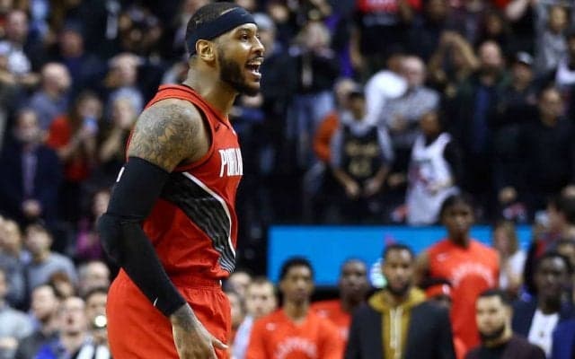 ブレイザーズ、カーメロ・アンソニーのクラッチシュートでラプターズに逆転勝利「得意のポジションに入れた」