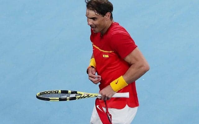 実直で真面目なナダルが見せた珍しい姿。喜びのあまりダンス！