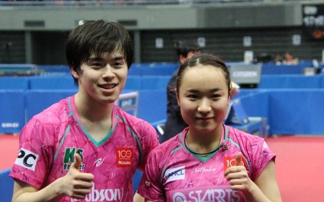 森薗政崇/伊藤美誠、大会3連覇　張本/長﨑は2年連続準V＜全日本卓球2020・混合複＞