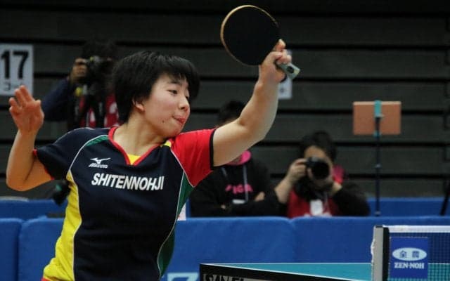 菅澤がエリアカ木原破る金星　“しゃがみ込みサーブ”が武器＜全日本卓球2020・ジュニア女子＞
