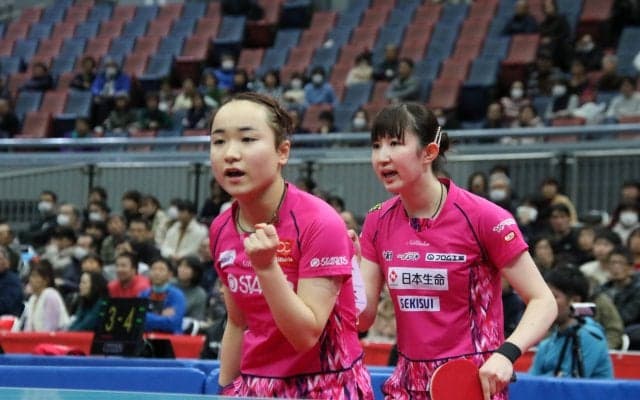 みまひなペア、落ち着きみせて逆転　3連覇目指し6日目へ＜全日本卓球2020・女子複＞