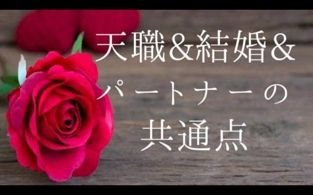 天職と結婚とライフパートナーの共通点