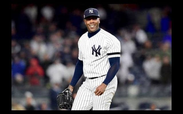 【MLB】ヤンキース人類最速男は「格闘技の選手みたい」　筋肉隆々ショットにファン驚愕