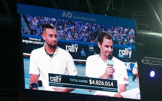 テニス選手たちが森林火災復興支援に寄付した額は？