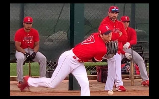 【MLB】大谷翔平が初ブルペン入り　80％の力で最速130キロ、5月投手復帰へ「一歩一歩」