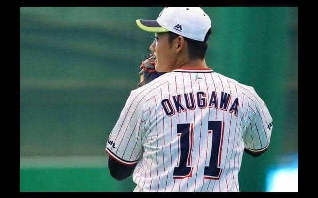 燕ドラ1奥川、“捕手視点”投球映像は大迫力　「こんなに最後伸び上がるんや」