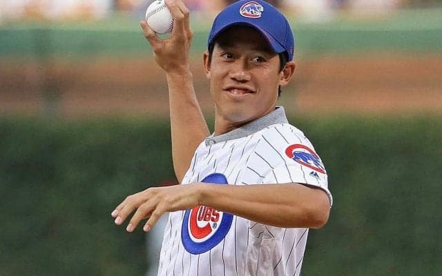 錦織がダルビッシュ所属のカブスの始球式に登場。肘の回復は順調か