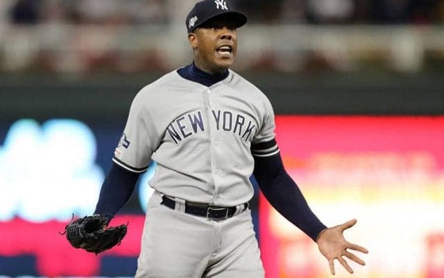 【MLB】人類最速チャップマンがボクサーに!?　本格スパーリング姿にファン驚愕「ビースト」