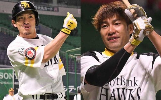 鷹・柳田が「熱男～！」4連発　“本家”松田宣のダメ出し＆掛け合いにファン爆笑