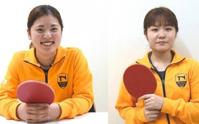 【Tリーグ・TOP名古屋】山本笙子、梅村優香の現役大学生コンビと契約更新