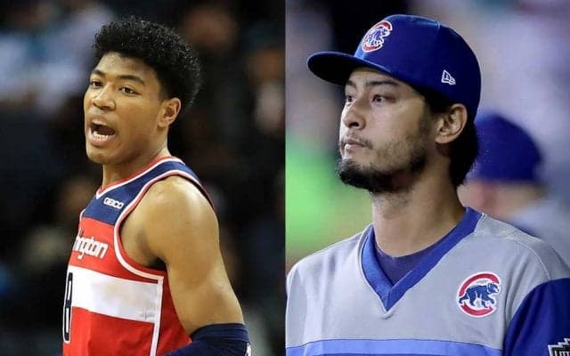 【名珍場面特別編】ダルビッシュがデカい!?　NBA八村塁との2ショットに驚きの反響「体格に遜色ない!!」