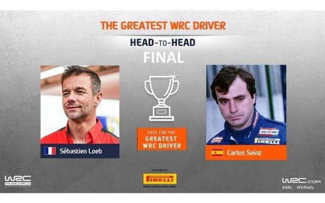 WRC.com「最も偉大なWRCドライバー決定戦」決勝はローブ対サインツ