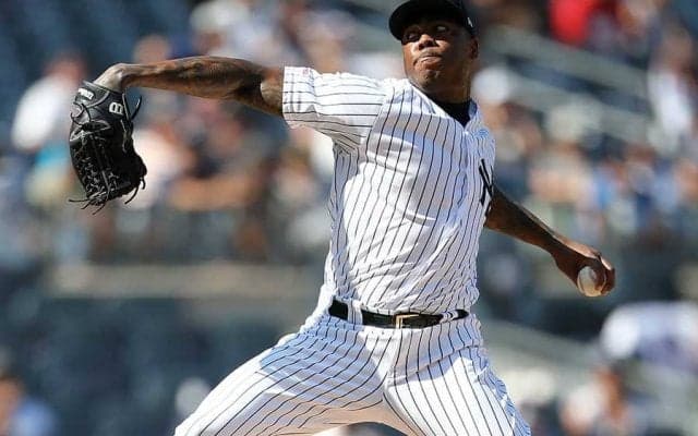 【MLB】人類最速男チャップマンの速さ体感？　ブルペン動画にファン驚愕「速すぎ」