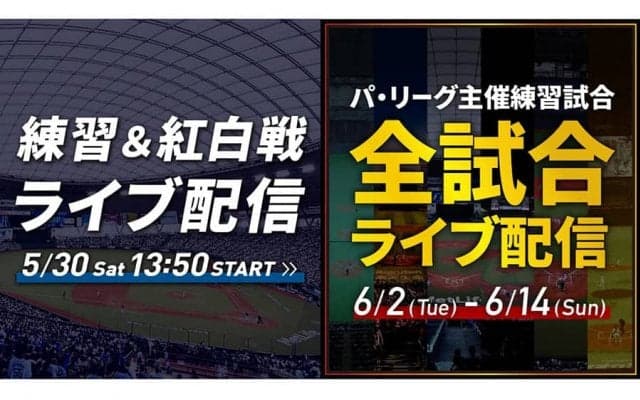 6月2日からのパ主催練習試合をパ・リーグTVが全試合中継　見どころはどこ？