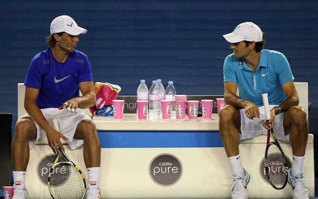 フェデラーがナダルの○○を真似した時