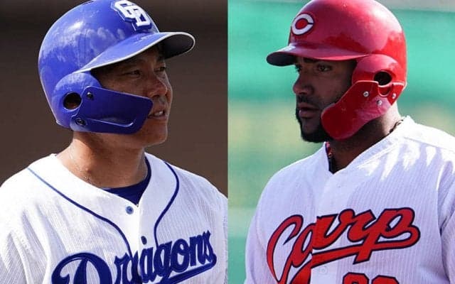 広島メヒアが“2冠”、打率トップは中日大島…練習試合で結果を残したセ打者は？