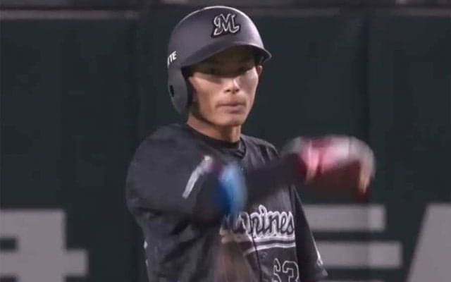 高校時代は陸上部　ロッテ育成出身野手の“甲斐キャノン”破りにファン「ロマンある」