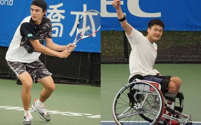 ダニエル太郎と車いすの国枝慎吾による「本気」ラリー！「ガチ感がすばらしい」