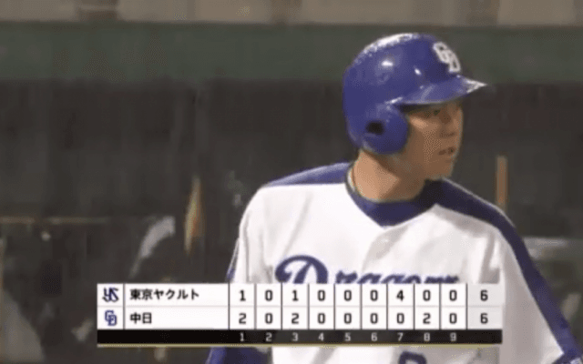 白熱のシーソーゲームを見せるも、降雨コールドによる引き分けに ハイライト動画【5/8 中日ドラゴンズ 対 東京ヤクルトスワローズ】