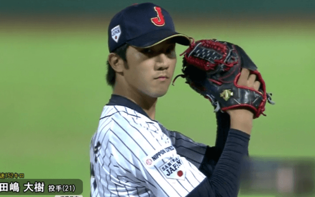 BFAアジア選手権決勝でも好投を見せた社会人NO.1投手　田嶋 大樹