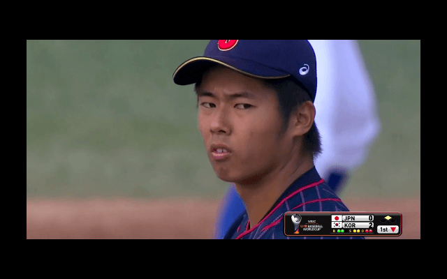田浦(秀岳館)初回に3失点【WBSC U-18ワールドカップ スーパーラウンド 韓国戦】