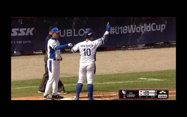 川端(秀岳館)タイムリーを許す【WBSC U-18ワールドカップ スーパーラウンド 韓国戦】