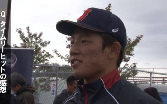 増田珠（横浜）待望の初安打初ヒットについて語る インタビュー動画