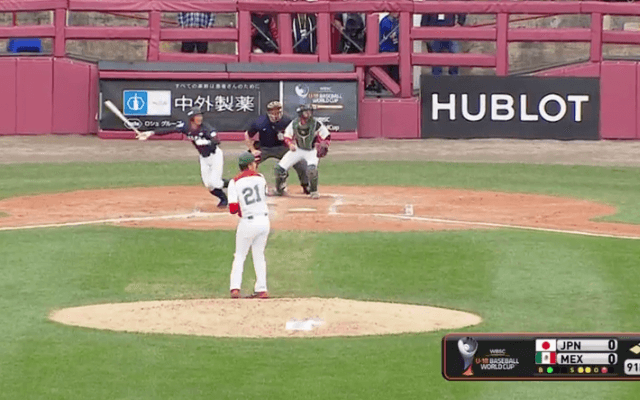 藤原(大阪桐蔭)が走者一掃の先制タイムリー【WBSC U-18ワールドカップ オープニングラウンド メキシコ戦】