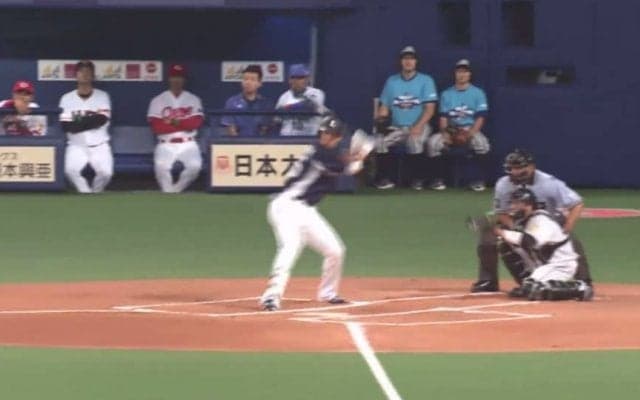 秋山の先頭打者ホームラン【マイナビオールスター2017】