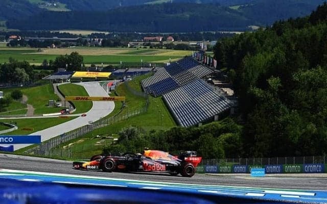 Ｆ１が約４カ月遅れで遂に開幕　ホームストレート上の表彰台でマスク姿の選手３人がシャンパンファイト！