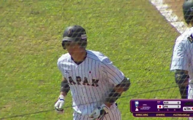 【動画ハイライト】WBSC U-23ワールドカップ 日本対オーストラリア 4回裏 真砂のホームラン