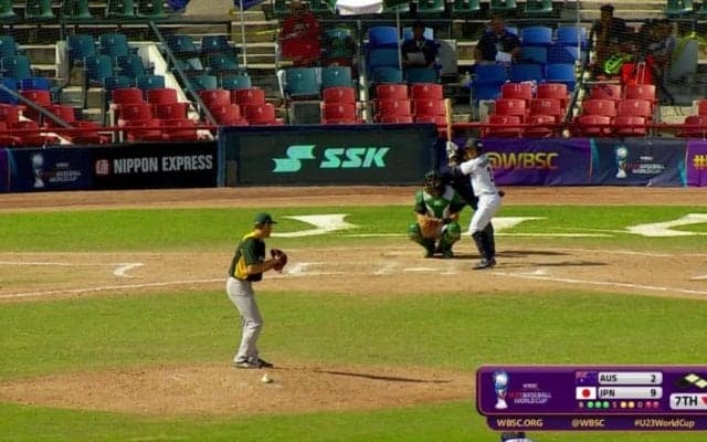 【動画ハイライト】WBSC U-23ワールドカップ 日本対オーストラリア 7回裏 吉持のタイムリー